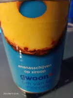 Mängden socker i ananasschijven op siroop