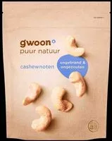 Mängden socker i Cashewnoten ongebrand & ongezouten