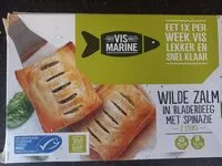 Mängden socker i Wilde zalm in bladerdeeg met spinazie