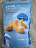 Mängden socker i Gebrande cashewnoten ongezouten