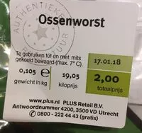 Mängden socker i Ossenworst