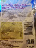Mängden socker i reuze rozijnen krenten bollen