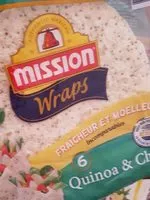 Mängden socker i Wraps Quinoa et Chia