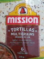 Mängden socker i Tortillas Multigrains Graines de lin