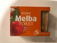 Mängden socker i Melba Toast Sesame