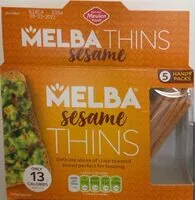 Mängden socker i Melba Sesame Thins
