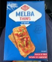 Mängden socker i Melba thins