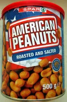 Mängden socker i American Peanuts - Roasted and salted