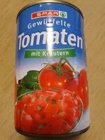 Mängden socker i Tomaten Kräuter gewürfelte