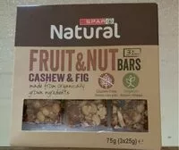 Mängden socker i Fruit & nut bars cashew & fig