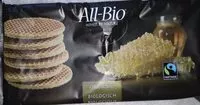 Mängden socker i All-bio Gaufres au Miel 6 Pièces 175G
