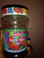 Mängden socker i Natco mixed fruit jam