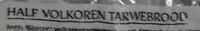 Mängden socker i Half volkoren tarwebrood