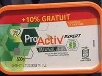 Mängden socker i Margarine Pro Activ Fruit d'Or Cuisson et Tartine