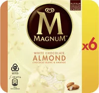 Mängden socker i Magnum Glace Batonnet Chocolat Blanc Amande 6x110ml