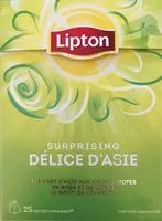 Mängden socker i Lipton Thé Délice d'Asie 25 Sachets
