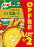 Mängden socker i KNORR Soupe Liquide de Légumes Fromage Frais Lot 2x1L