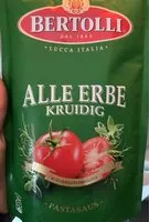 Mängden socker i Pastasaus "alle erbe" kruidig