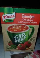 Mängden socker i Cup a Soup, Tomaten Cremesuppe mit Knusper-Croûtons