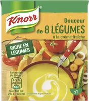 Mängden socker i Knorr Soupe Liquide Douceur de 8 Légumes à la Crème Fraîche 30cl