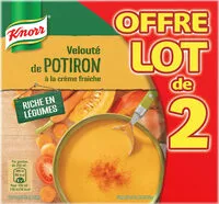 Mängden socker i Knorr Soupe Velouté de Potiron à la Crème Fraîche 50cl Lot x 2