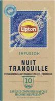 Mängden socker i Lipton Infusion Nuit Tranquille 10 Capsules Compatibles Nespresso®