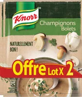 Mängden socker i Knorr Soupe Champignons Bolets 57g 2 Portions lot de 3