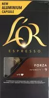 Mängden socker i L´or Espresso forza