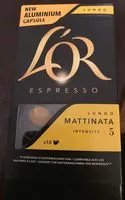 Mängden socker i L´or Espresso Lungo matinata