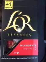 Mängden socker i L'or espresso splendente x10+1 grt