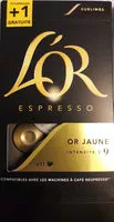 Mängden socker i L or espresso or jaune 10+1 capsules