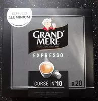 Mängden socker i Espresso corsé n°10 café en capsules aluminium