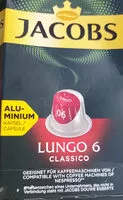Mängden socker i Jacobs Kaffeekapseln Lungo 6 Classico