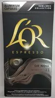 Mängden socker i Sublimes Collection café Or Noir intensidad 11 estuche 10 cápsulas