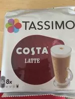 Mängden socker i Costa latte