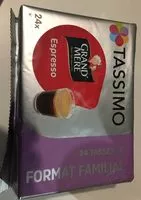 Mängden socker i Cafe grand mere espresso tassimo