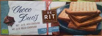 Mängden socker i Choco Duo's met 25% melk chocolade