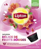 Mängden socker i Lipton Infusion Délice de Fruits Rouges 12 Capsules