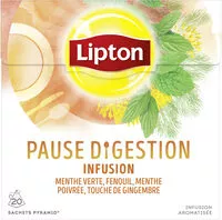 Mängden socker i Lipton Infusion Digestion 20 Sachets