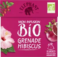 Mängden socker i Elephant Mon Infusion Bio Grenade Hibiscus 20 Sachets Pyramid®
