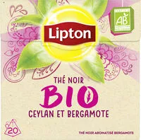 Mängden socker i Lipton Thé Noir Bio Ceylan et Bergamote 20 Sachets