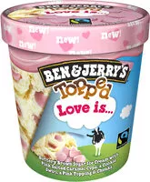 Mängden socker i Ben & Jerry's Glace Pot Topped Love is 500ml