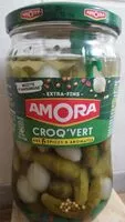 Mängden socker i Amora Croq'Vert Cornichons Extra-Fins Bocal 370g