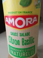Mängden socker i Amora Sauce Salade Citron Basilic
