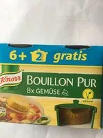 Mängden socker i Knorr Bouillon Pur Gemüse