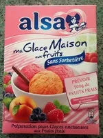 Mängden socker i Alsa, Ma glace maison aux fruits, 200 gr