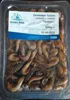 Mängden socker i Crevettes grises entières cuites "Grosses"