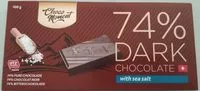 Mängden socker i 74% chocolat noir avec 0,5 % sel de mer