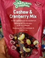 Mängden socker i Cashew & cranberries mix