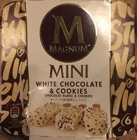 Mängden socker i Magnum Glace Bâtonnet Mini Chocolat Blanc & Cookies 6x55ml